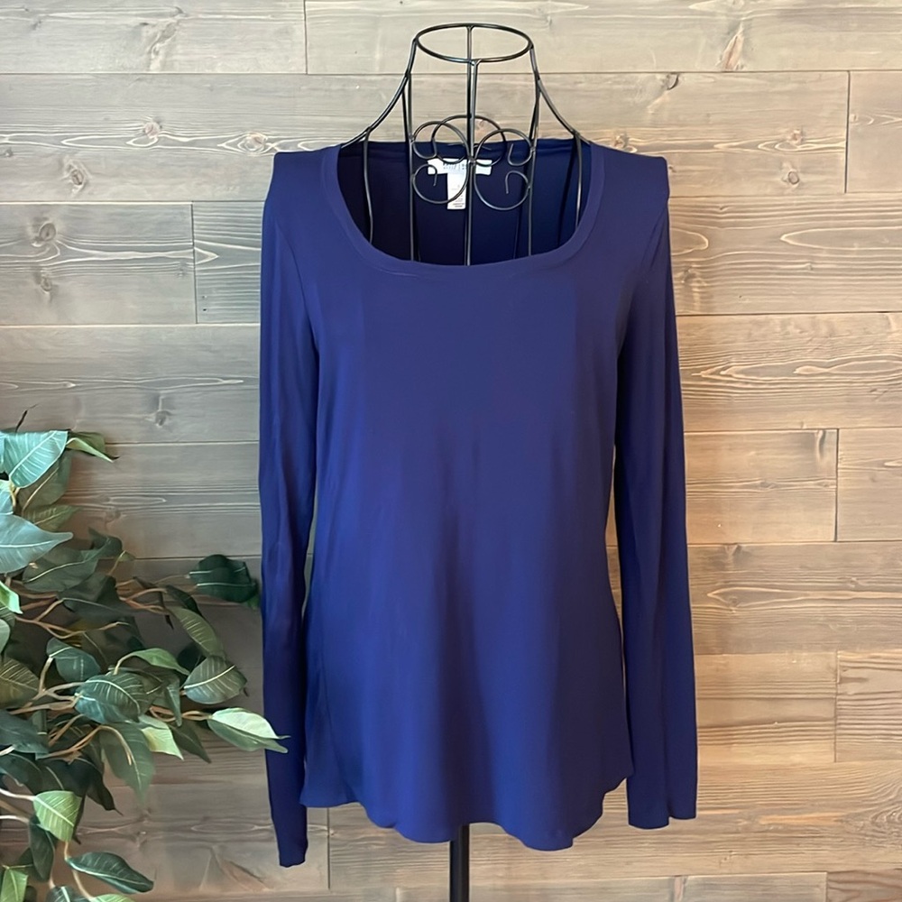 VGC White House, black market, scoop neck, long sleeve blouse - Picture 1 of 5